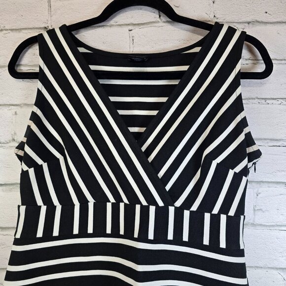 Ann Taylor Black and White Striped Dress - Picture 3 of 7